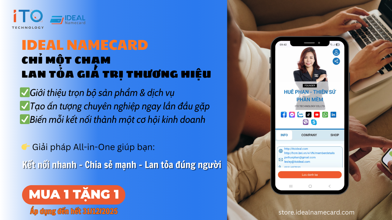 IDEAL NAMECARD – CHỈ MỘT CHẠM, LAN TỎA GIÁ TRỊ THƯƠNG HIỆU